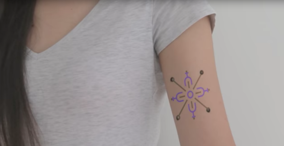 Testing is still happening but this tatt could be the health monitor of the future. Photo: Youtube/Harvard University