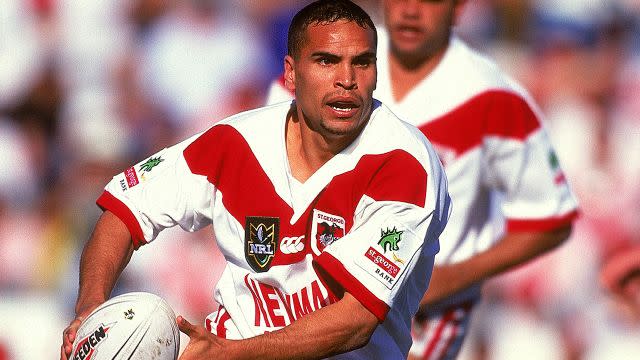 Mundine with the Dragons in 1998. Image: Getty
