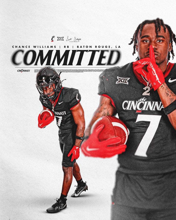 Chance Williams transferred from Grambling State to UC's Bearcats.