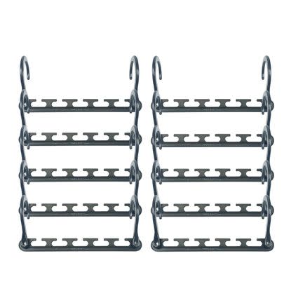 A pack of hanger organizers to make your space really work for you