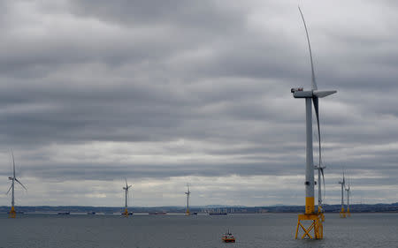 The European Offshore Wind Deployment Centre (EOWDC) sits off Aberdeen, Scotland, Britain, September 7, 2018. REUTERS/Russell Cheyne