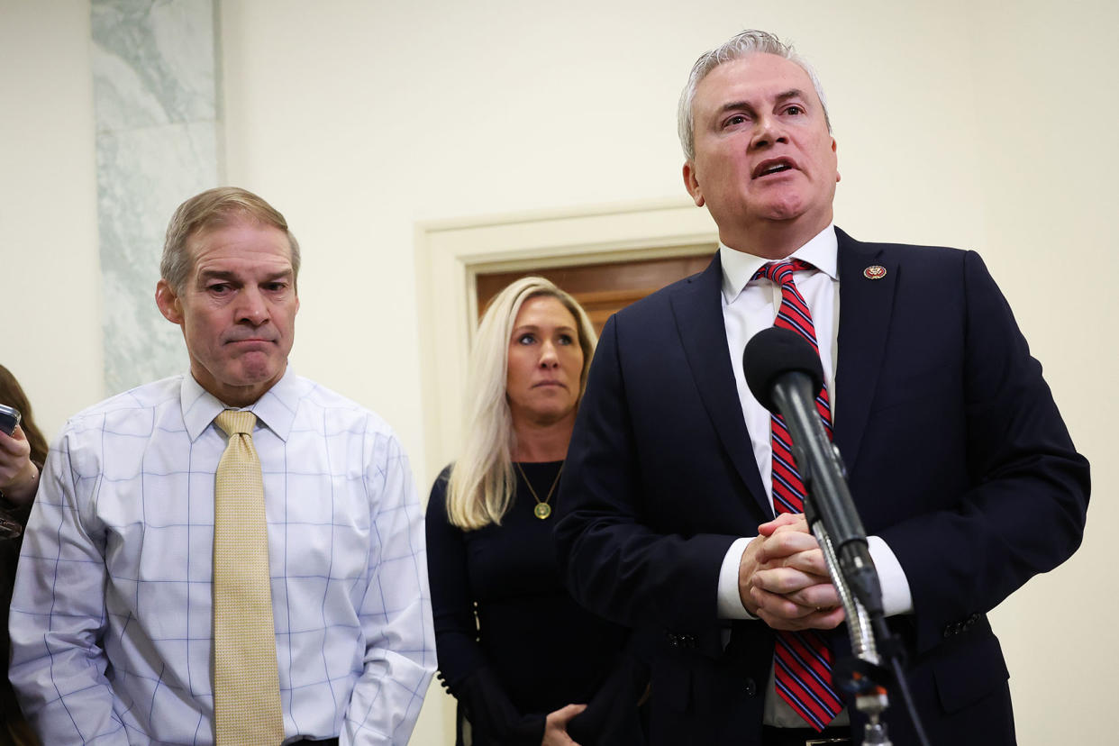 Jim Jordan; Marjorie Taylor Greene; James Comer Kevin Dietsch/Getty Images