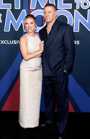 <p>Dimitrios Kambouris/Getty</p> Scarlett Johansson and Channing Tatum attend the "Fly Me To The Moon" World Premiere at AMC Lincoln Square Theater on July 08, 2024
