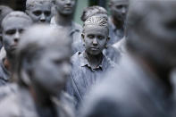 <p>Participants perform during the so called “1000 Figures” demonstration before the upcoming G20 summit in Hamburg, Germany, July 5, 2017. (Hannibal Hanschke/Reuters) </p>