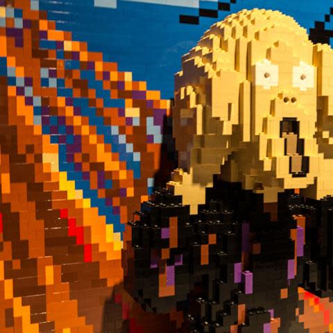 Artwork created be renown LEGO artist Nathan Sawaya will display what is being billed the largest display of LEGO art ever at "The Art of the Brick" exhibit at the Franklin Institute in Philadelphia.