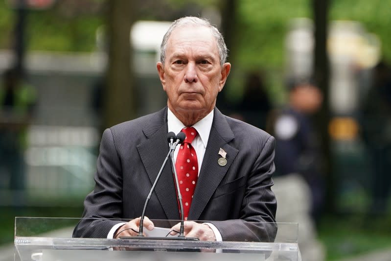 FILE PHOTO: Former Mayor Michael Bloomberg speaks at the dedication ceremony of the Memorial Glade at the 9/11 Memorial site in the Manhattan borough of New York