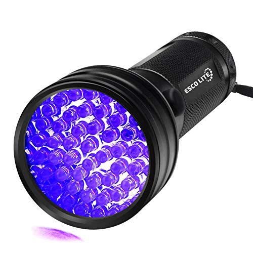 Escolite UV Flashlight Black Light, 51 LED 395 nM Ultraviolet Blacklight Detector for Dog Urine…