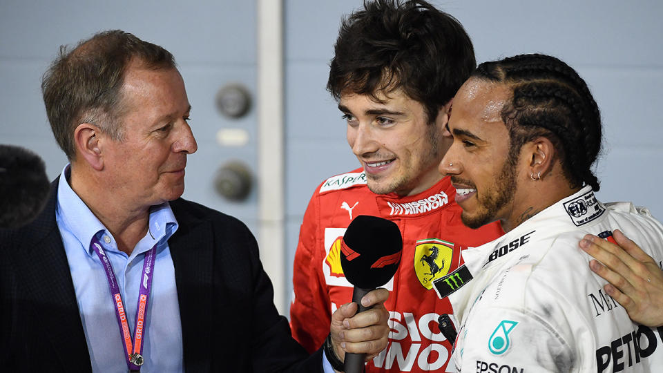 Beloved F1 commentator Martin Brundle had a nightmare on the grid at the United States GP. (Photo by Clive Mason/Getty Images)