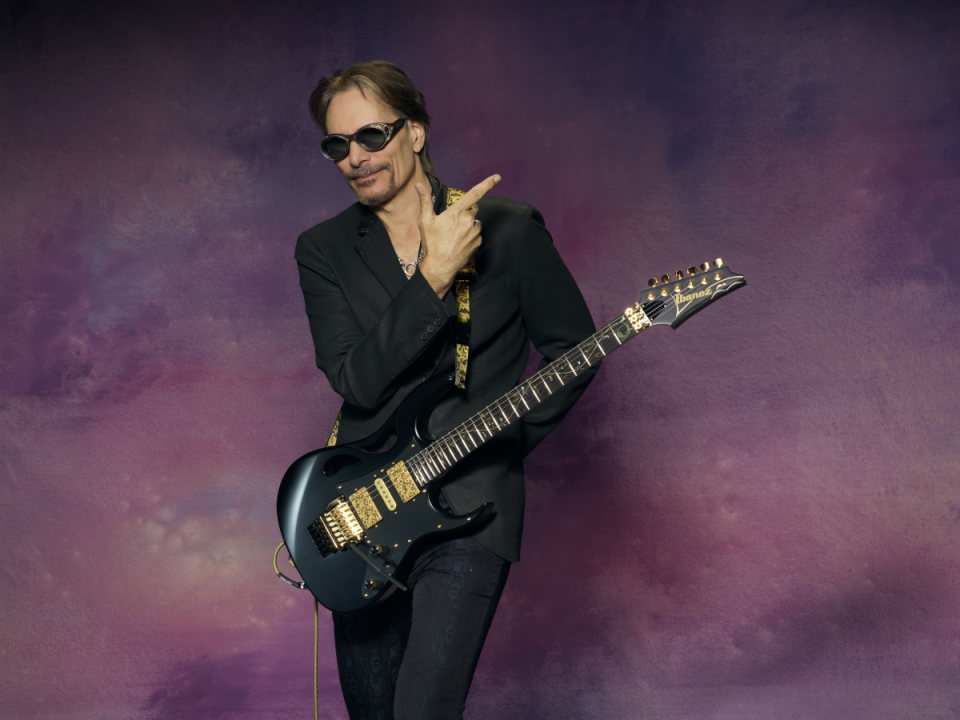 Steve Vai (pictured) returns to Cincinnati with Joe Satriani on their first co-headlining tour April 19.