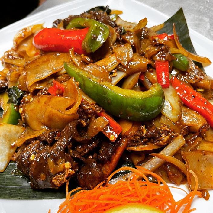 This drunken noodle dish brings the heat at  SugarCane Thai in Bridgewater.