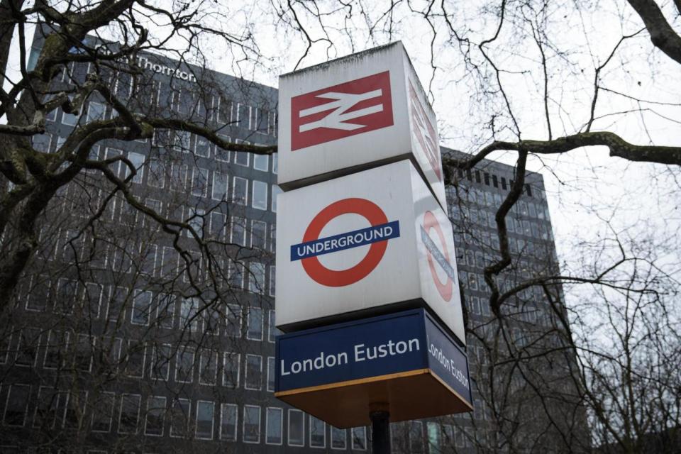 Euston: There are no trains going in and out of the station (Getty Images)