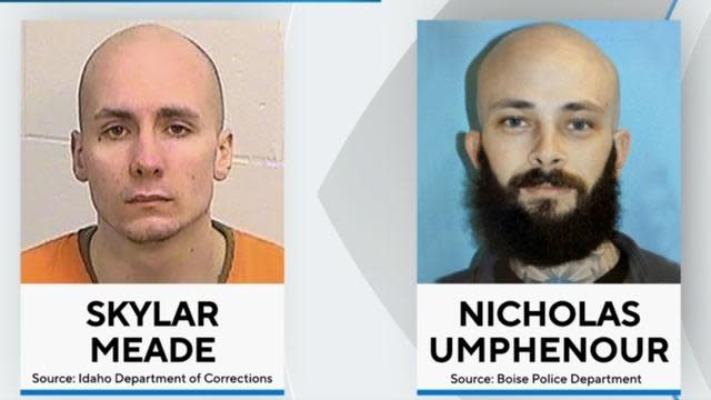 The two suspects, Skylar Meade and Nicholas Umphenour. / Credit: Boise Police Department