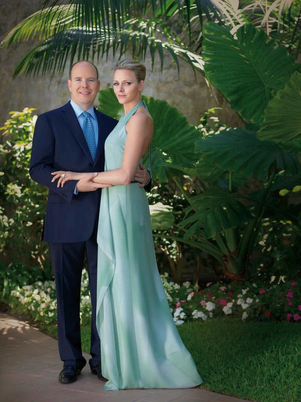 Prince Albert II and Charlene Wittstock's official engagement portrait In Monte Carlo, Monaco on June 23, 2010.