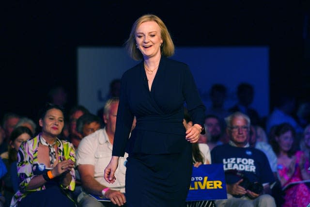 Liz Truss during a hustings event in Cheltenham