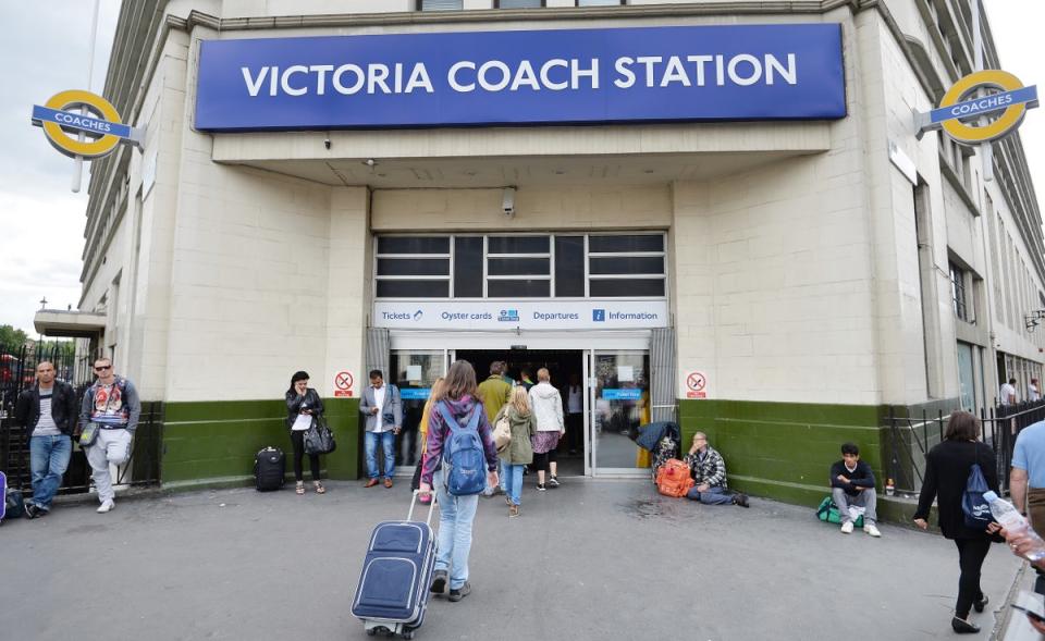 The main entrance to Victoria Coach Station in central London (John Stillwell/PA) (PA Archive)