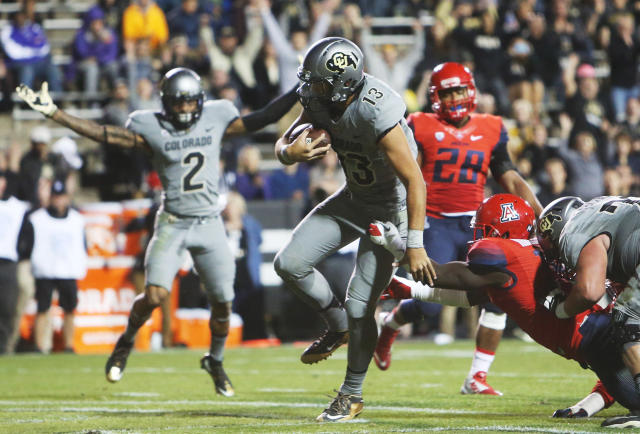 Colorado Buffaloes football helmets through the years