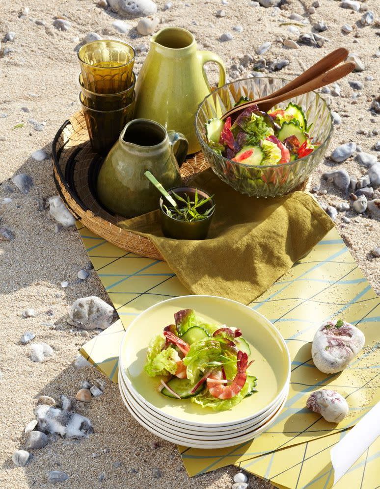 Salade de crevettes aux crudités