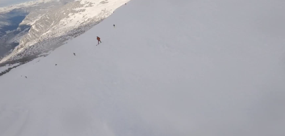 Around ten people were buried in the snow (Picture: Storyful)