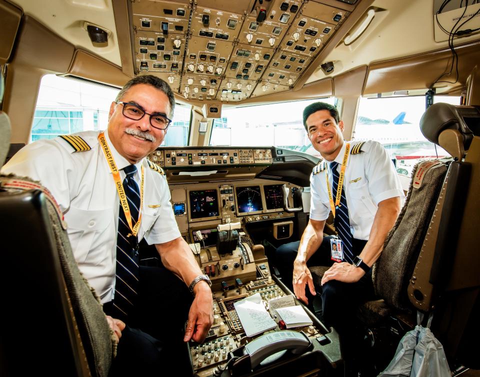 Louie Castillo was excited when he learned his son Luis Castillo was serious about becoming an airline pilot and stepped in to be his mentor.