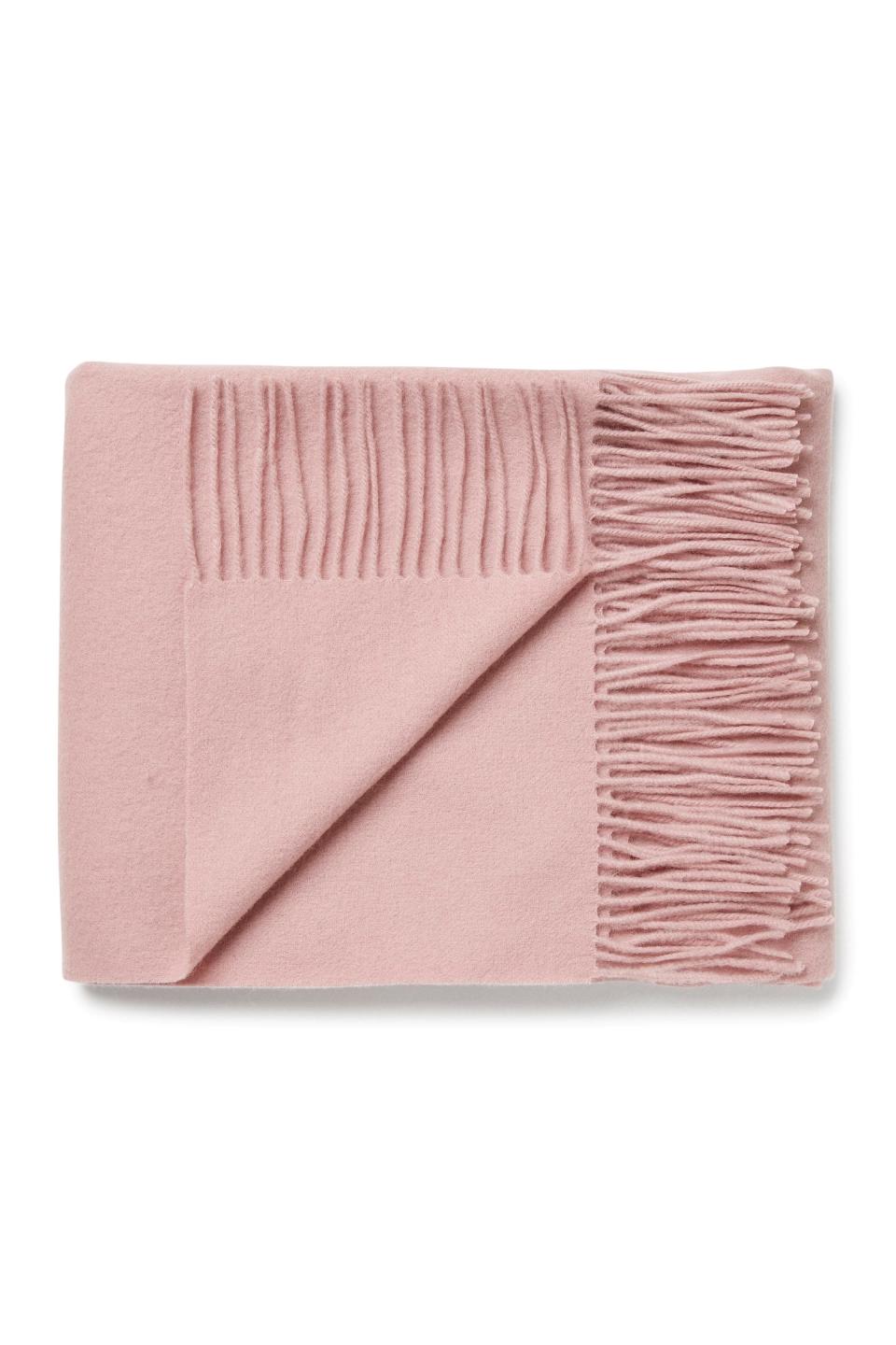 <p>It may not be frosty enough to don a scarf but it’s only a matter of time. Layer this blush pink accessory over a cable knit and brave the pending winter.<br><em><a rel="nofollow noopener" href="http://shop.weekday.com/gb/Womens_shop/New_Arrivals/Tuva_Wool_Shawl/1342358-14419808.1?image=1328240#c-127355" target="_blank" data-ylk="slk:Weekday;elm:context_link;itc:0;sec:content-canvas" class="link ">Weekday</a>, £35</em> </p>