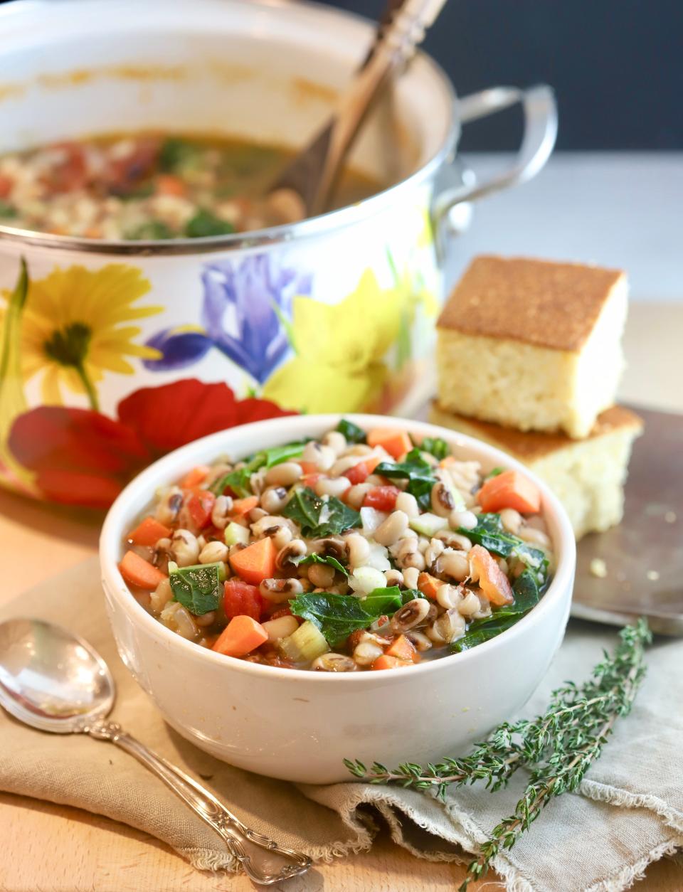 You can use a slow cooker or crockpot to make Black-Eyed Pea Soup.