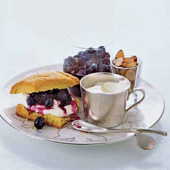 Blueberry-Almond Shortcakes with Crème Fraîche