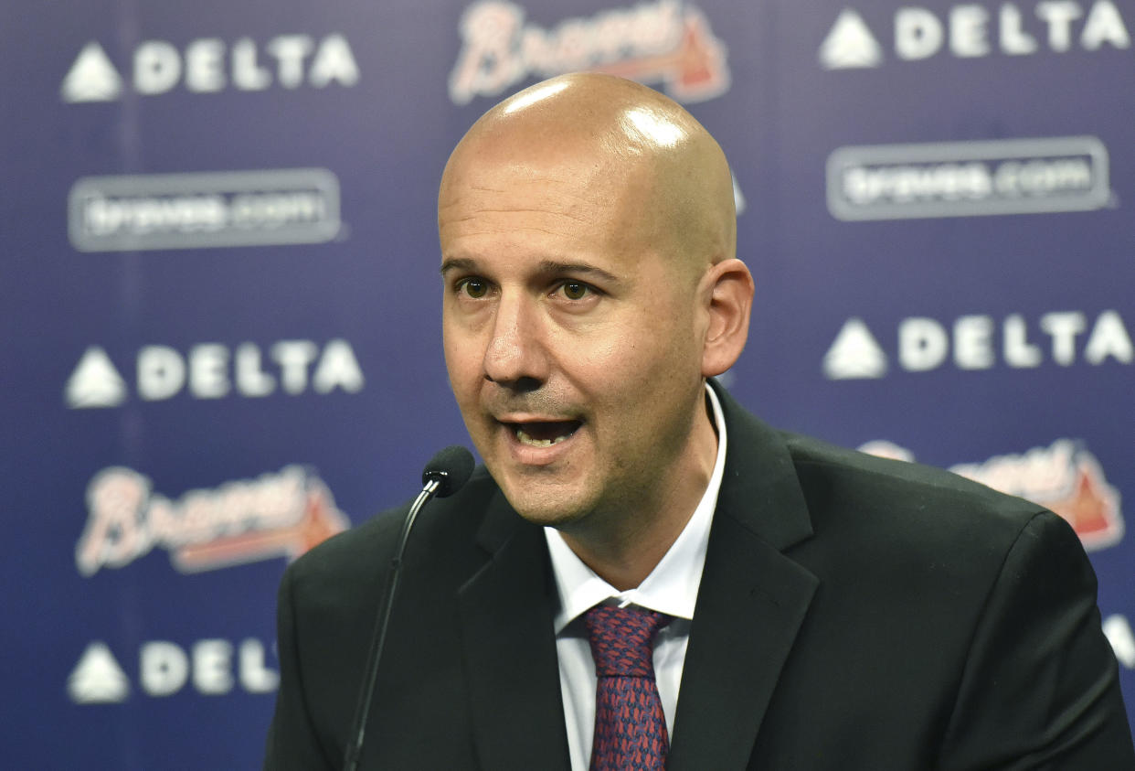 MLB banned former Braves GM John Coppolella for life. (Hyosub Shin/Atlanta Journal-Constitution via AP, File)