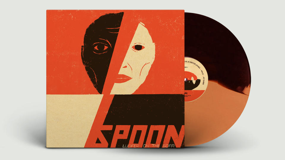 En esta imagen difundida por Matador Records, el arte para el álbum de Spoon "Lucifer on the Sofa". (Matador Records vía AP)