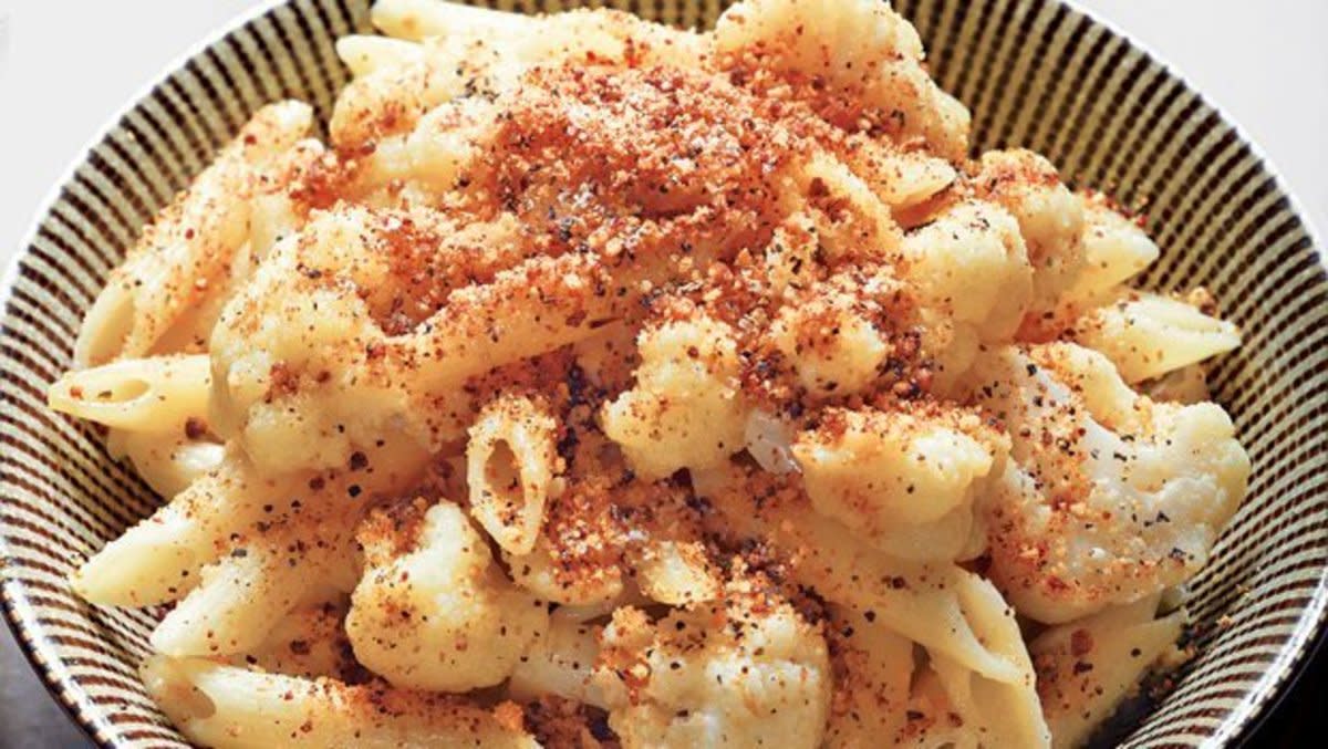 <p>Jose Picaya</p><p>This dish has as much cauliflower as pasta. So you should feel good eating it.</p><p><strong>Get the recipe: <a href="/28756/bonappetit/penne-with-cauliflower-and-breadcrumbs/" data-ylk="slk:Penne With Cauliflower And Breadcrumbs;elm:context_link;itc:0;sec:content-canvas" class="link rapid-noclick-resp">Penne With Cauliflower And Breadcrumbs</a></strong></p>