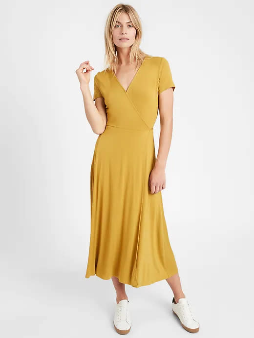 Knit Wrap Dress - Banana Republic