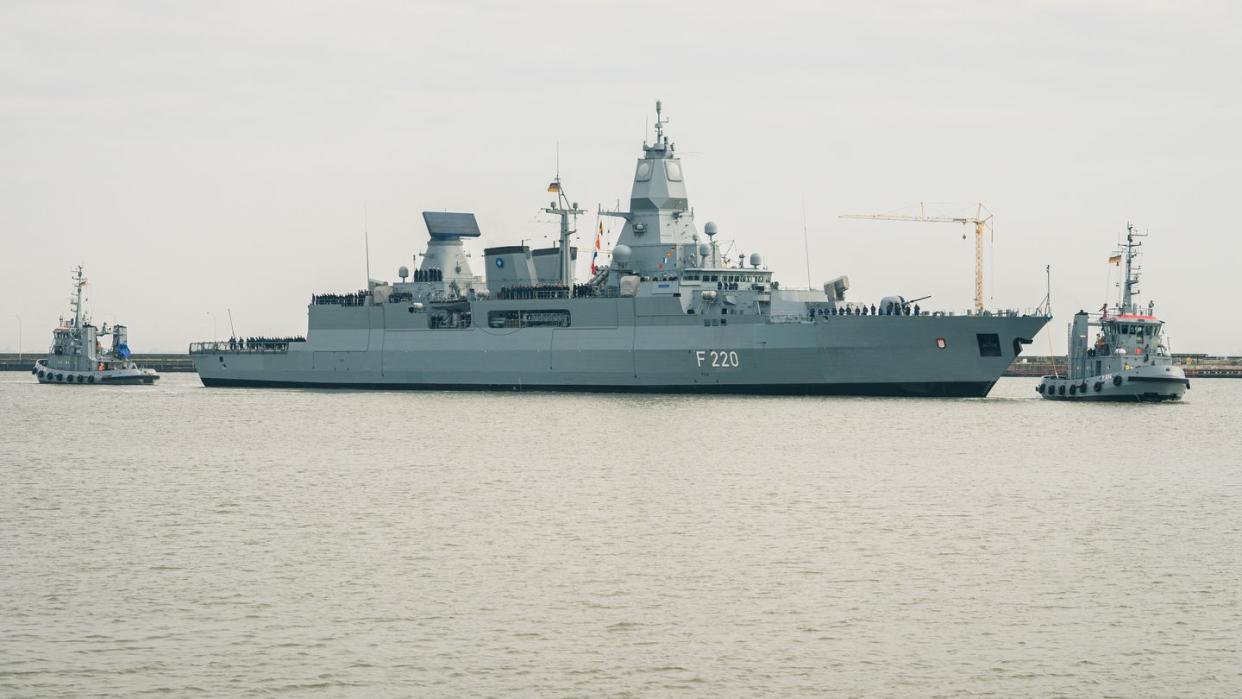 Die Fregatte «Hamburg» kehrt nach dem Einsatz im Mittelmeer wieder in den Heimathafen zum Marinestützpunkt Wilhelmshaven zurück.
