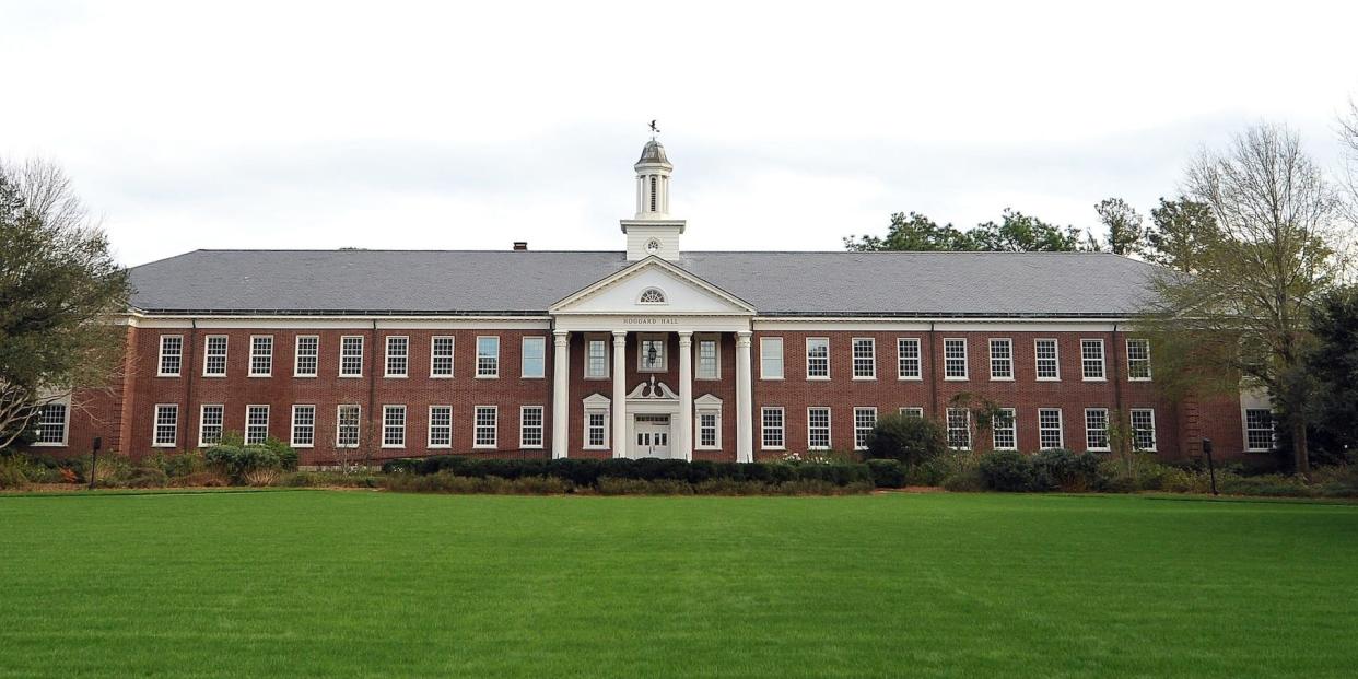 A general view of Hoggard Hall on the University of North Carolina Wilmington campus on January 2, 2016 in Wilmington, North Carolina.