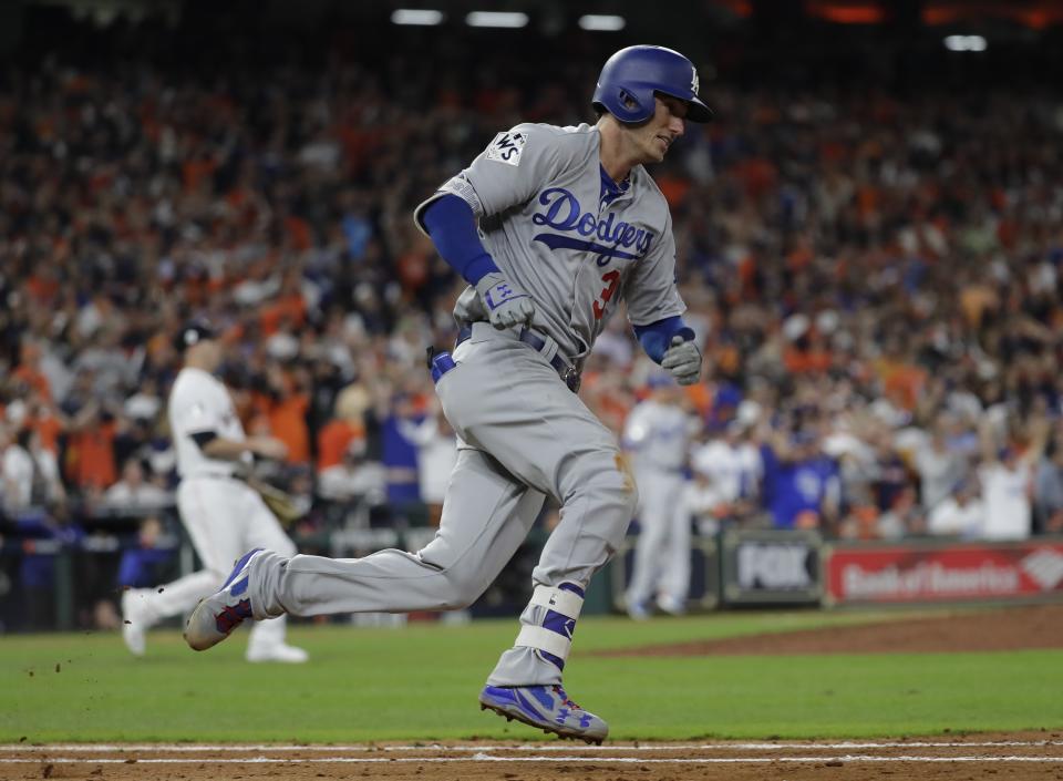 Cody Bellinger of the Los Angeles Dodgers has the NL Rookie of the Year award all sewn up. (AP Photo)