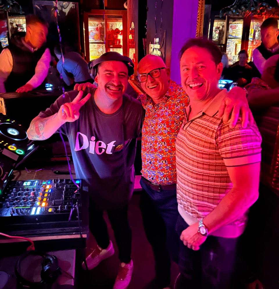 Neil Kinder out and about on the music scene in Melbourne with his DJ mentors.