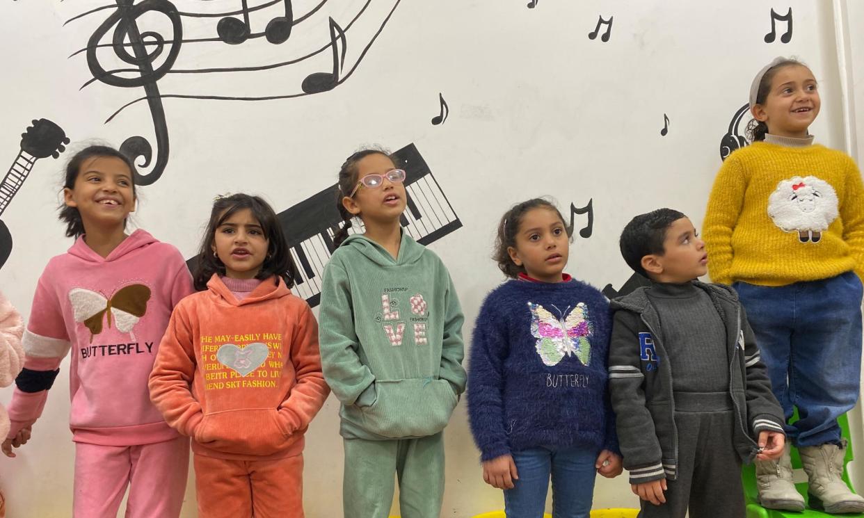 <span>The I’m My Voice choirs help to preserve oral culture and are based on the idea that arts and culture are vital to daily life. </span><span>Photograph: Courtesy of Tajalla for Music and Arts</span>