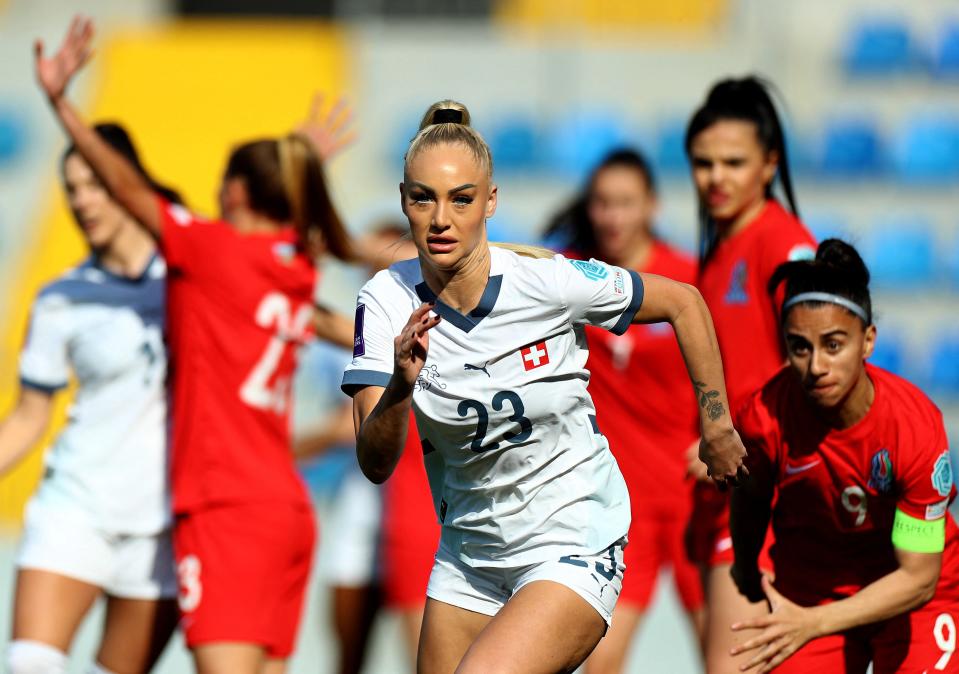 Soccer Football - Women's Euro 2025 Qualifier - Azerbaijan v Switzerland - Dalga Arena, Baku, Azerbaijan - April 9, 2024 Switzerland's Alisha Lehmann REUTERS/Aziz Karimov