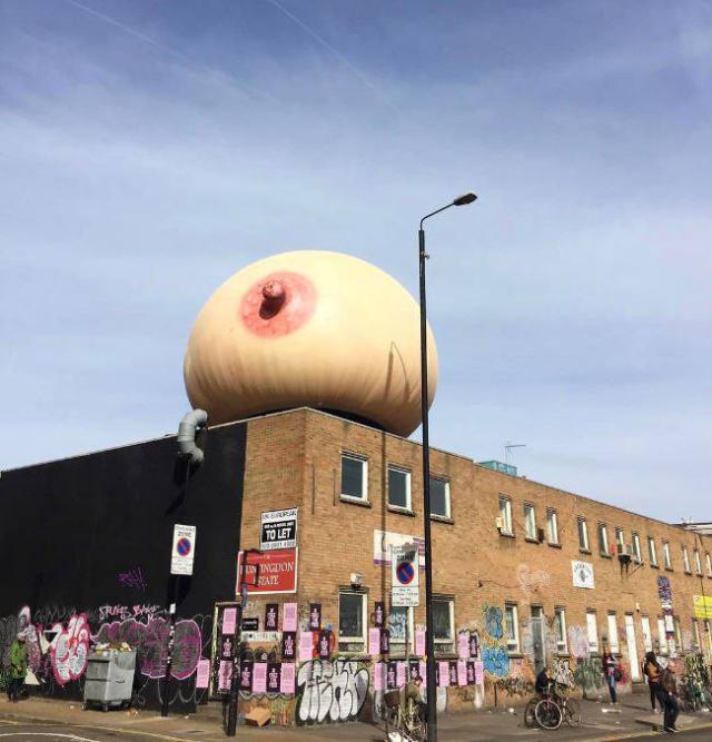 Here's why giant, inflatable boobs are popping up all over England. -  Upworthy