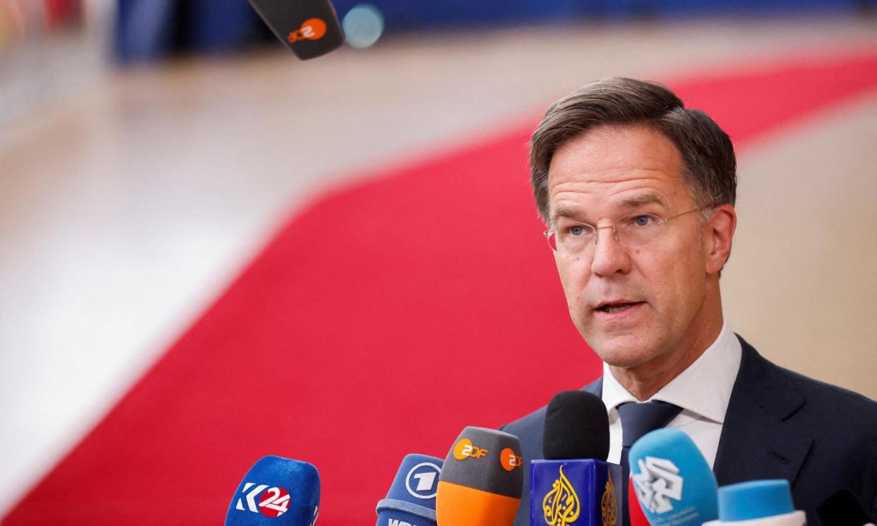 <span>Mark Rutte is expected to be confirmed formally as Nato’s secretary general in the coming days and take over when Jens Stoltenberg steps down on 1 October.</span><span>Photograph: Johanna Geron/Reuters</span>