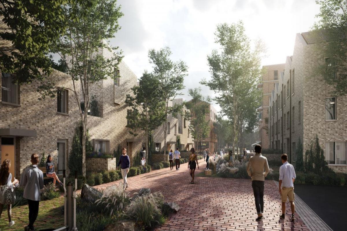An illustration of how the Abbey Estate in Thetford might look after redevelopment <i>(Image: Flagship Group)</i>