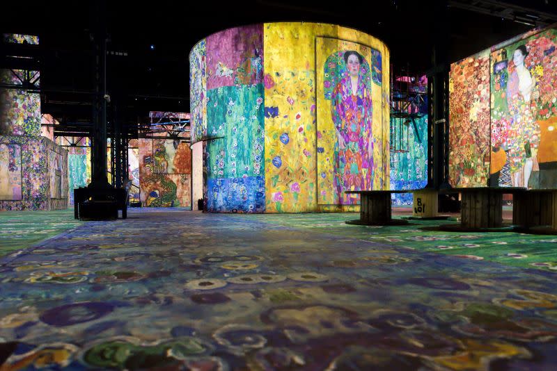 Inside the Hall des Lumières’ Gustav Klimt light show. Courtesy Photo