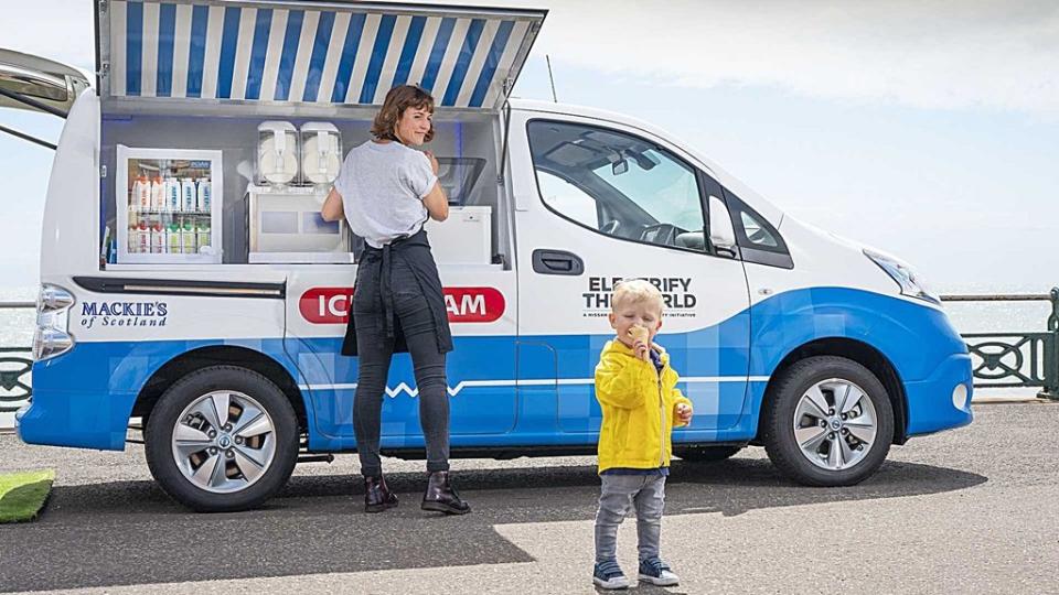 日產結合綠能和自駕科技展示待客之道， e-NV200 Ice Cream冰淇車