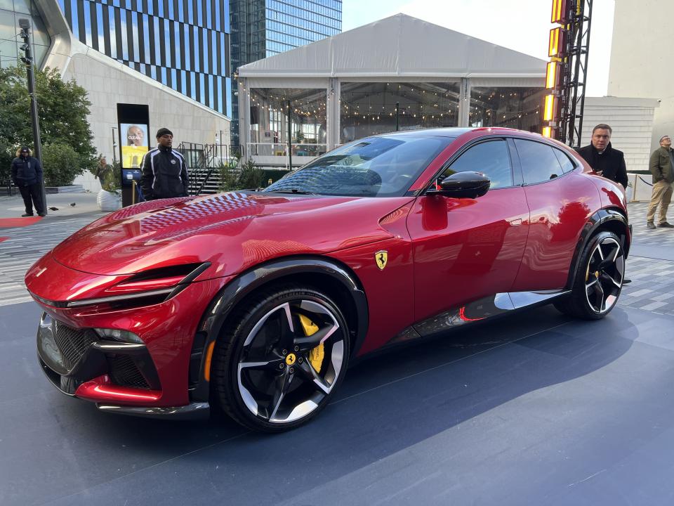 Ferrari Purosangue SUV at the 'Gamechangers' display at the Vessel in NYC, October 17th 2023 (credit: Pras Subramanian)