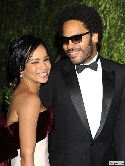 Zoe and Lenny Kravitz