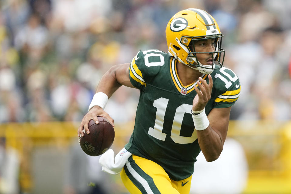 Jordan Love is scheduled to make his first career start at Lambeau Field on Sunday vs. the Saints in NFL Week 3. (Photo by Patrick McDermott/Getty Images)