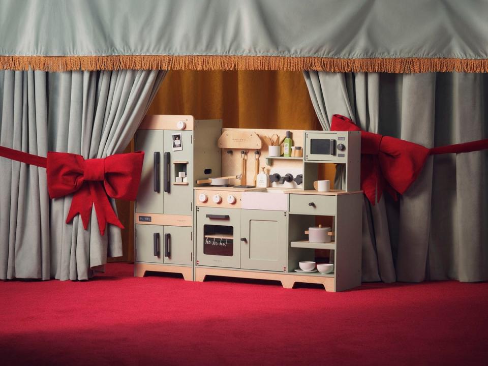 The John Lewis deluxe play kitchen features in the Christmas top ten list for 2024 (Jemima Bradley)