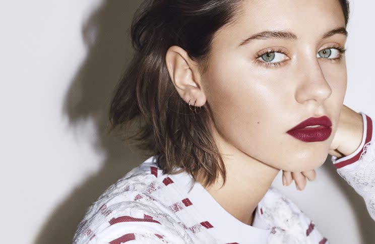 Iris Law star's in Burberry's latest lip campaign. (Photo courtesy of Burberry).