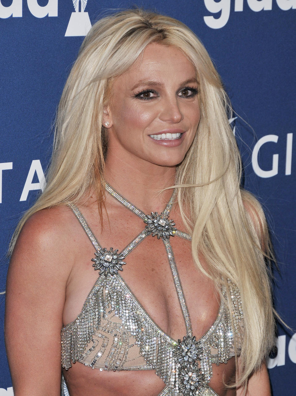 Britney Spears arrives at the 29th Annual GLAAD Media Awards held at The Beverly Hilton in Beverly Hills, CA on Thursday, April 12, 2018. (Photo By Sthanlee B. Mirador/Sipa USA)