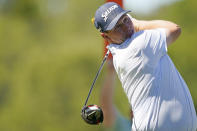 Sepp Straka, of Austria, watches after hitting during the final round of the Sanderson Farms Championship golf tournament in Jackson, Miss., Sunday, Oct. 2, 2022. (AP Photo/Rogelio V. Solis)