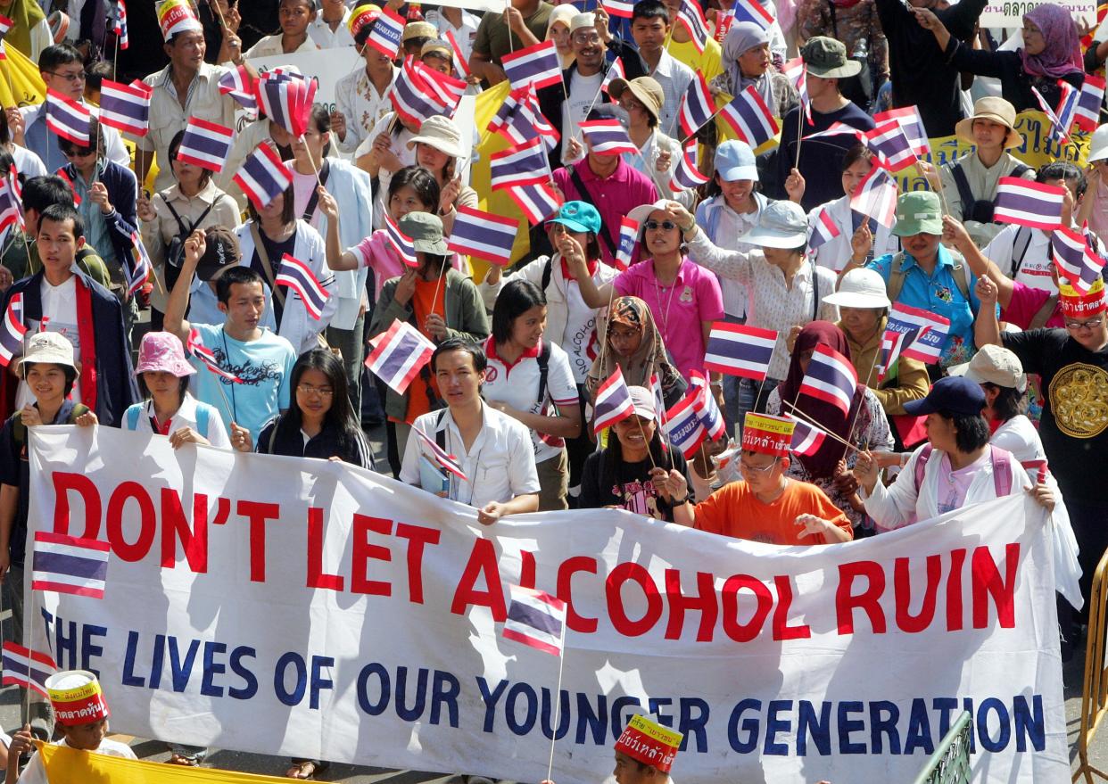 thai beer chang protest