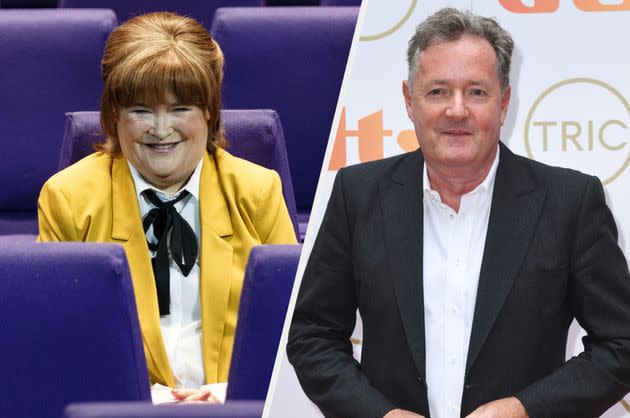 Susan Boyle and Piers Morgan (Photo: Robert Perry/Anthony Harvey/Shutterstock)